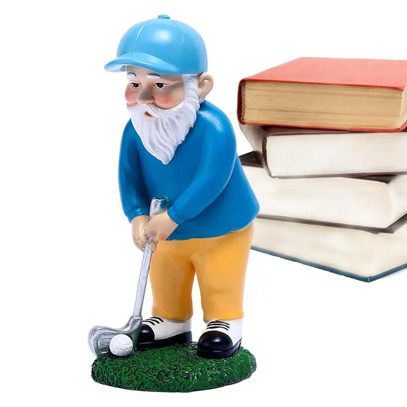 

Gnomes Decorations For Yard Resin Gnome Figurine With Golf Playing Garden Gnome Statue For Golf Patio Yard Lawn Porch Ornament