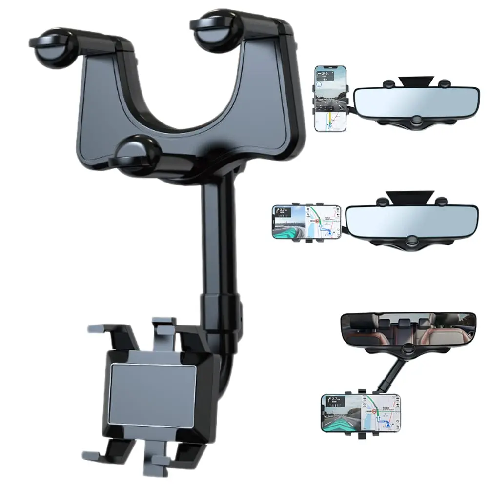 

Universal Car Mount Rotatable and Retractable Car Phone Holder Rearview Mirror Driving Recorder Bracket GPS Mobile Phone Support