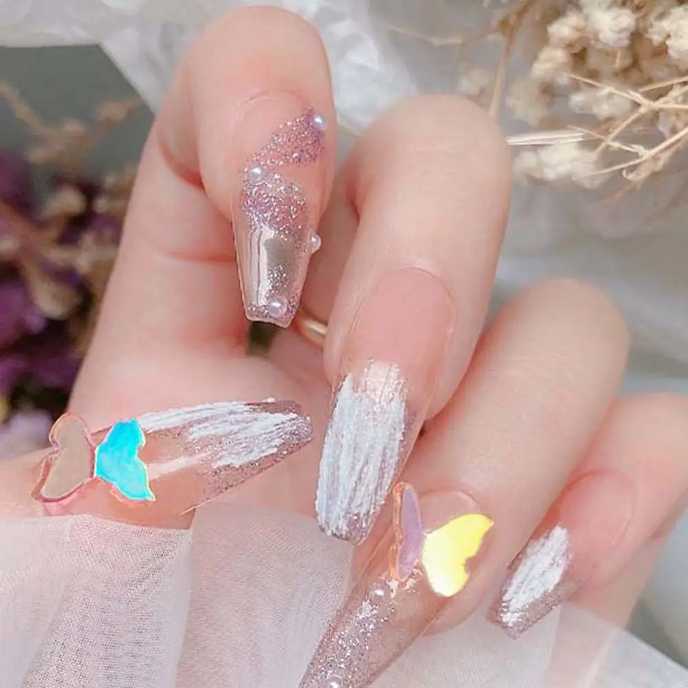

DIY Nail Ornament Symphony Aurora Nail Rhinestones Manicure Accessories Butterfly Nail Decorations 3D Nail Jewelry