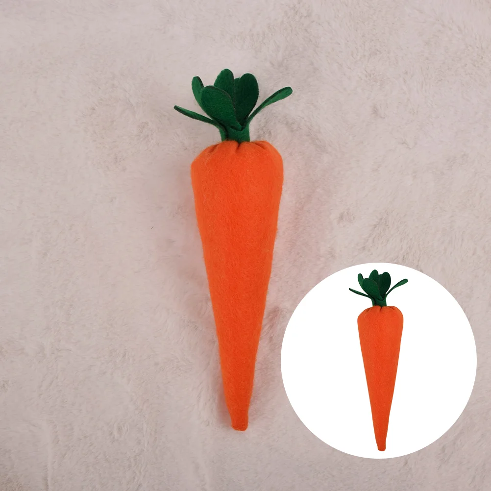 

3Pcs Simulation Carrot Decors Easter Party Ornaments Pretty Festival Ornaments