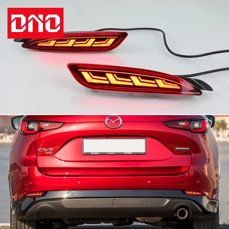 

Car LED Rear Bumper Lamps For Mazda CX-5 2022 Brake Light Turn Signal Backup Reflector Lamp Taillights Car Fog lamp