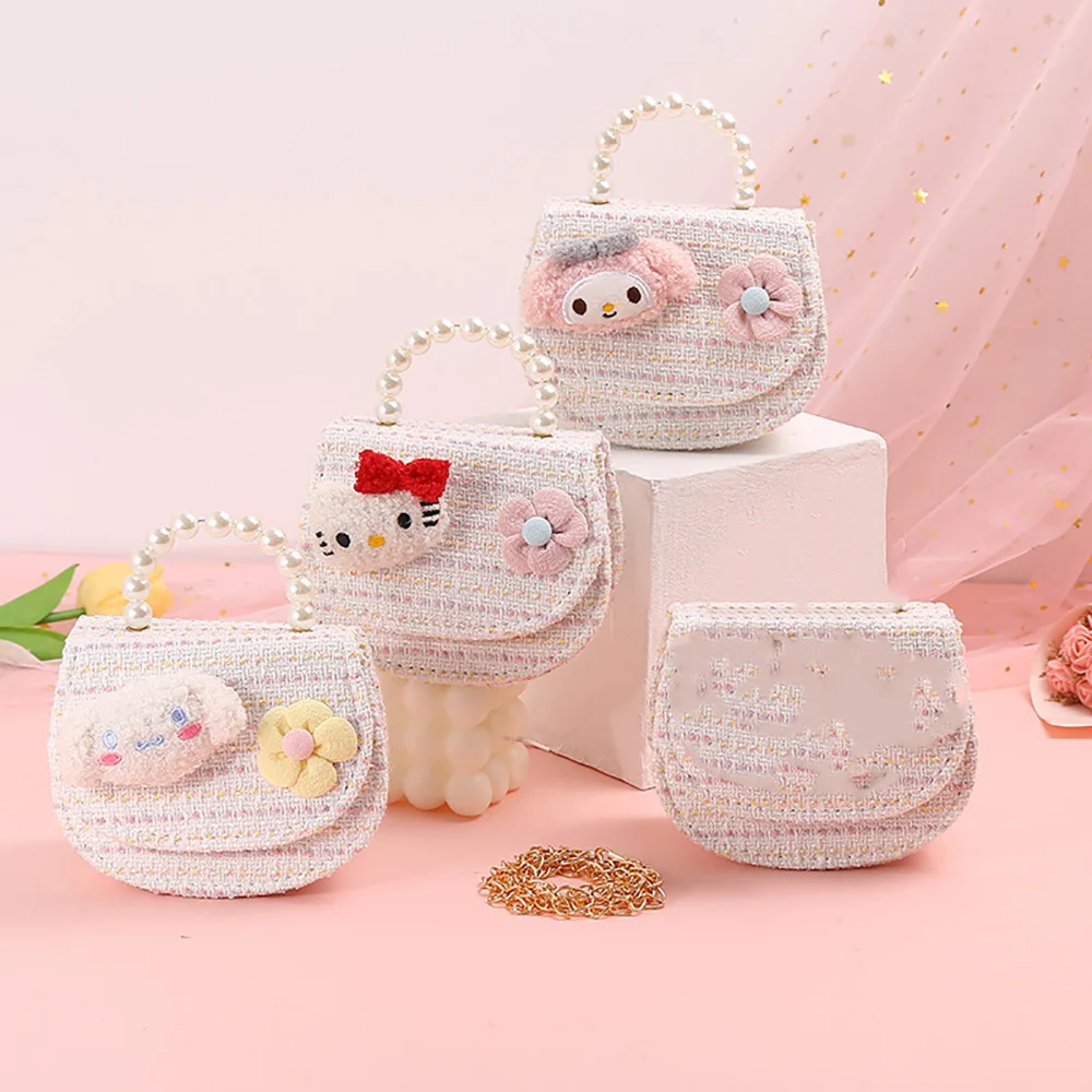 

Sanrio Shoulder Bags Hellokitty Cute Cartoon Handbags Cinnamorol Crossbody Tote Mymelody Anime Purse Kawaii Coin Pouch for Kids