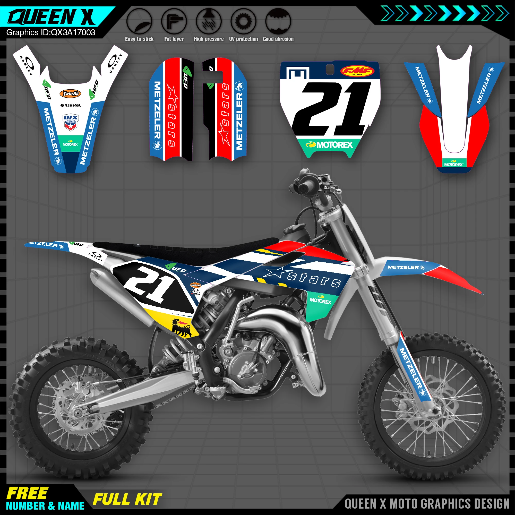 

Новая команда QUEEN X MOTOR графика и фон наклейки Стикеры наборы Подходит для Husqvarna TC 65 2017 2018 TC65 GRAPHICS