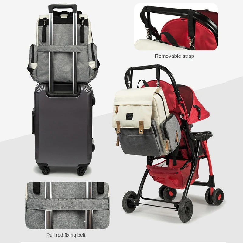 4 Colors Large Capacity Diaper Bag Backpack Fashion Travel for Mom and Dad Solid Mummy Bags Stroller Organizer Bag Baby Bags