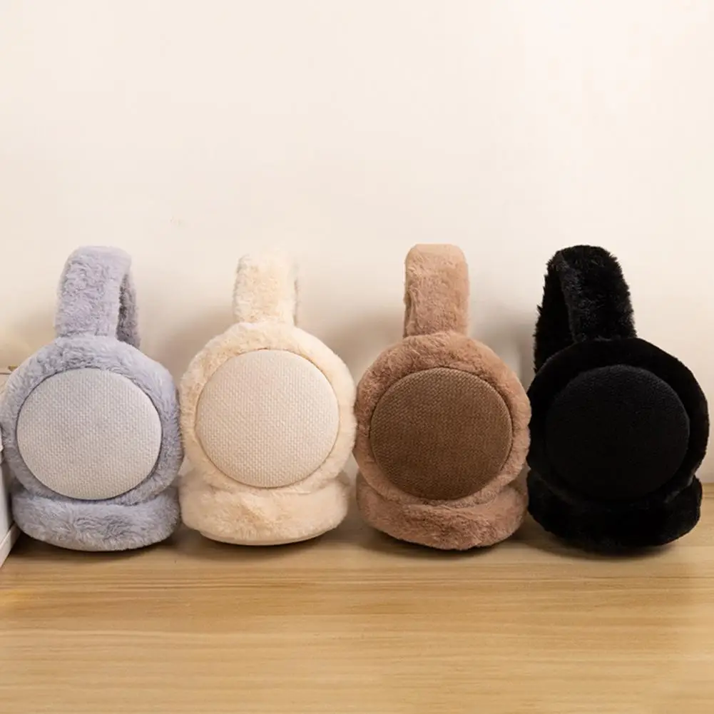 

Unisex Ear Cap Folding Winter Windproof Plush Adjustable Ear Warmers Unisex Ear Muffs for Skiing