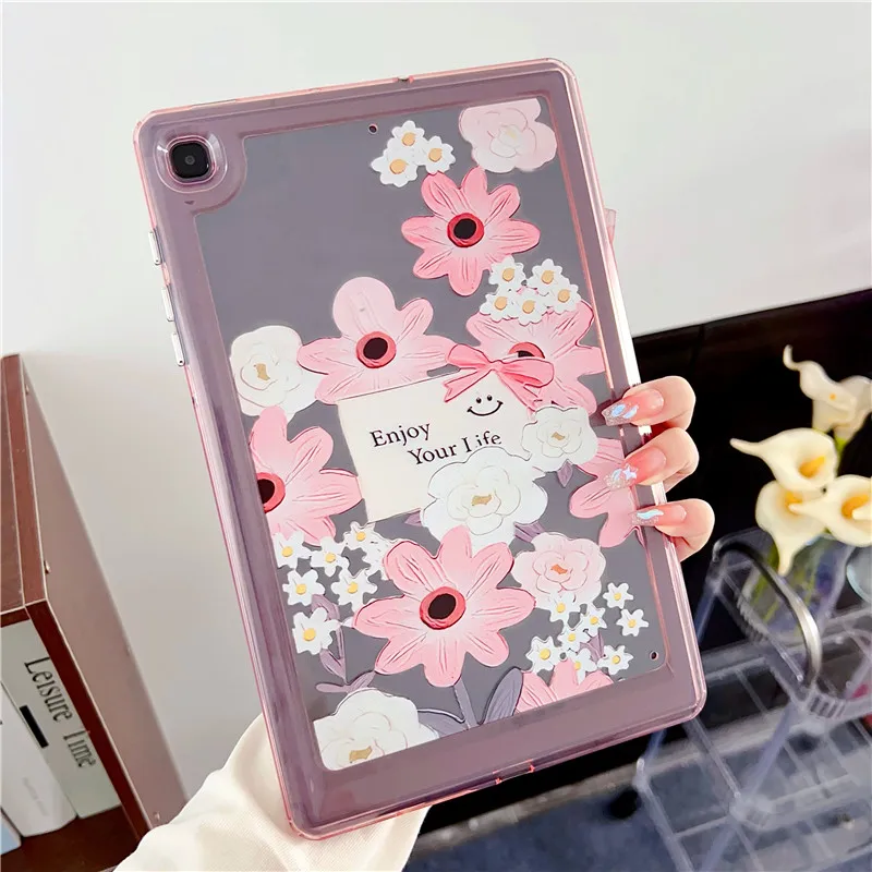 Цветочный чехол для Samsung Galaxy Tab A7 T500 T505 A8 X200 S7 X700 S8 T870 S6lite P615 P610 A7lite T220 T225 Модный