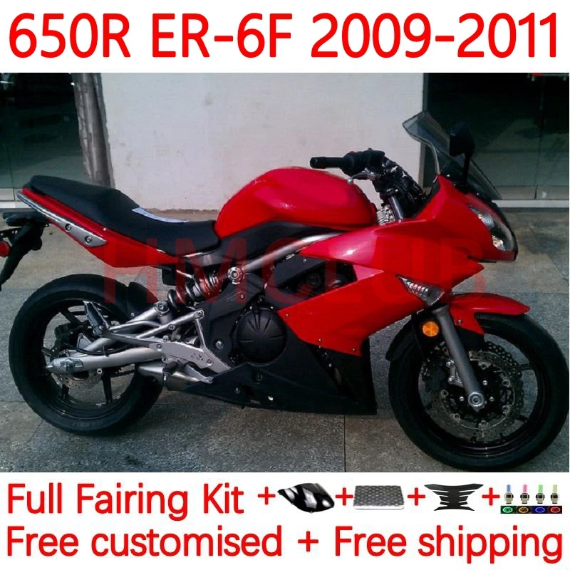 

OEM Корпус для KAWASAKI NINJA 650R ER6F ER 6 F 650 R 09-11 ER 6F ER-6F 2009 2010 ER6 F 09 10 11 обтекатель 17No.28 Фабричный красный