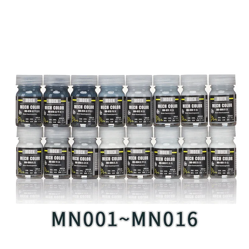 

20ML MOEN Mecha White Gray Water Base Acrylic Aqueous Color Paint For DIY Plastic Doll Plane Military Model Kit Building Tool