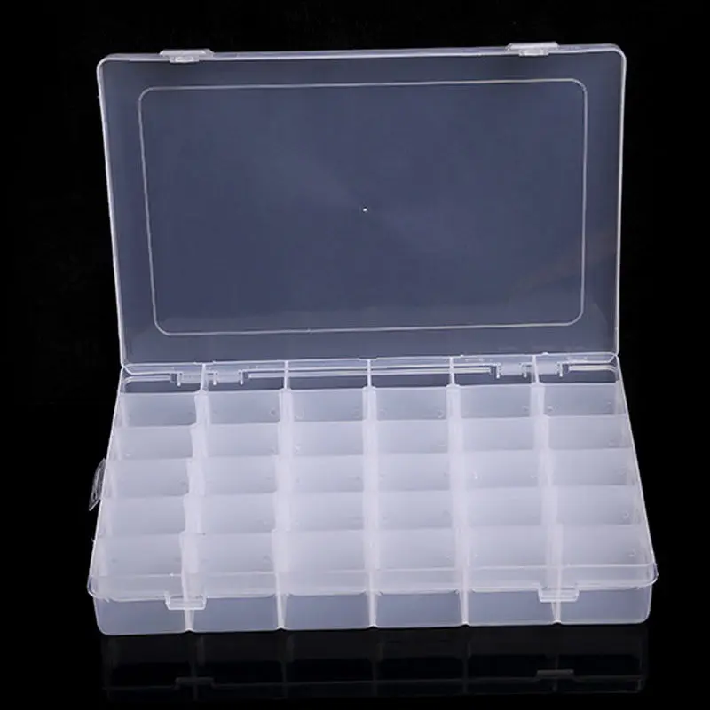 Pill Case Organizer 10/15/24/36 Plastic Compartment Jewelry Adjustable Organizer Storage Box Case Storage Organizer Organizers