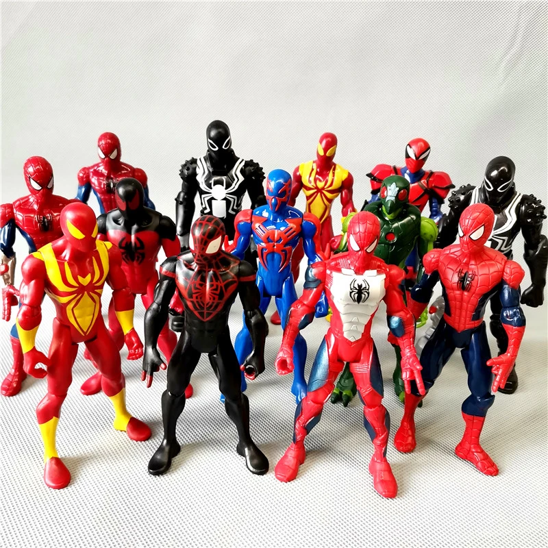 

Marvel Figurine Ultimate Spider-man Venom Iron man Avengers 14cm Action Figures Joints Movable Table Ornaments