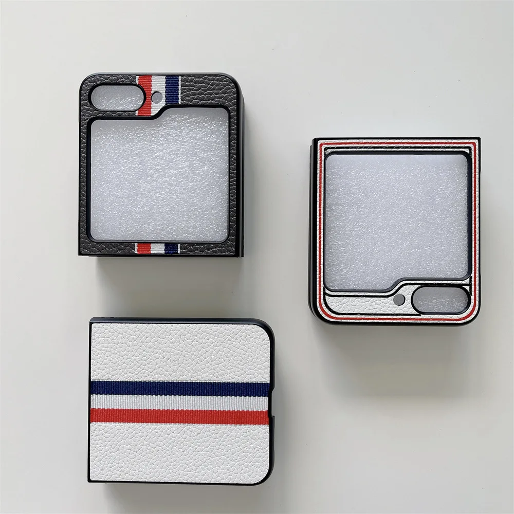 

Leather Case for Samsung Galaxy Z Flip5 Phone Case Z Flip5 Phone Case Plain W24 Flip Plastic Hard Protective Cover