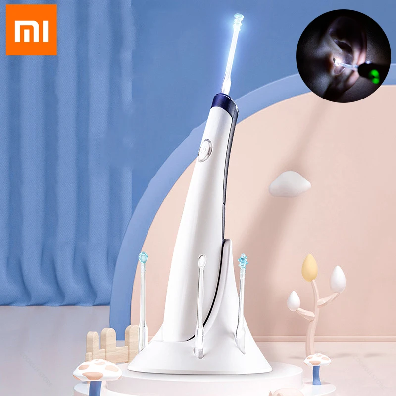 

НОВАЯ Портативная звуковая вибрационная электрическая Ушная палочка Xiaomi для взрослых и детей, светящаяся Ушная палочка, удобное средство д...