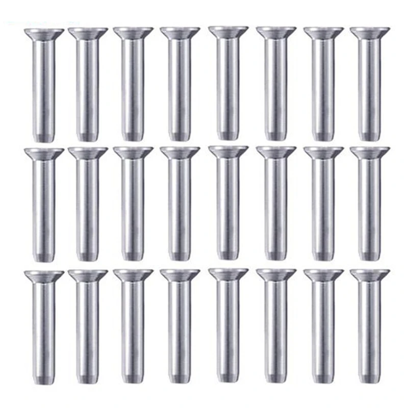 

24-Pack Fixed Connector Silver 316 Stainless Steel For 1/8In Cable Railings, Deck Railings, Handrails, Wood And Metal Posts