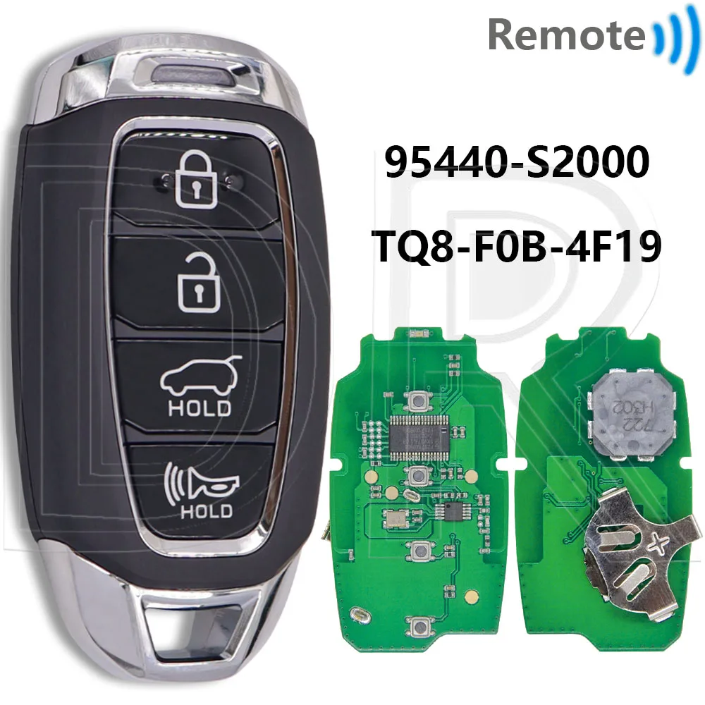 

Отличный чип ID47 433 МГц 95440-S1100 95440-S2000 бесконтактный автомобильный пульт дистанционного управления для Hyundai Santa Fe 2018 2019 2020