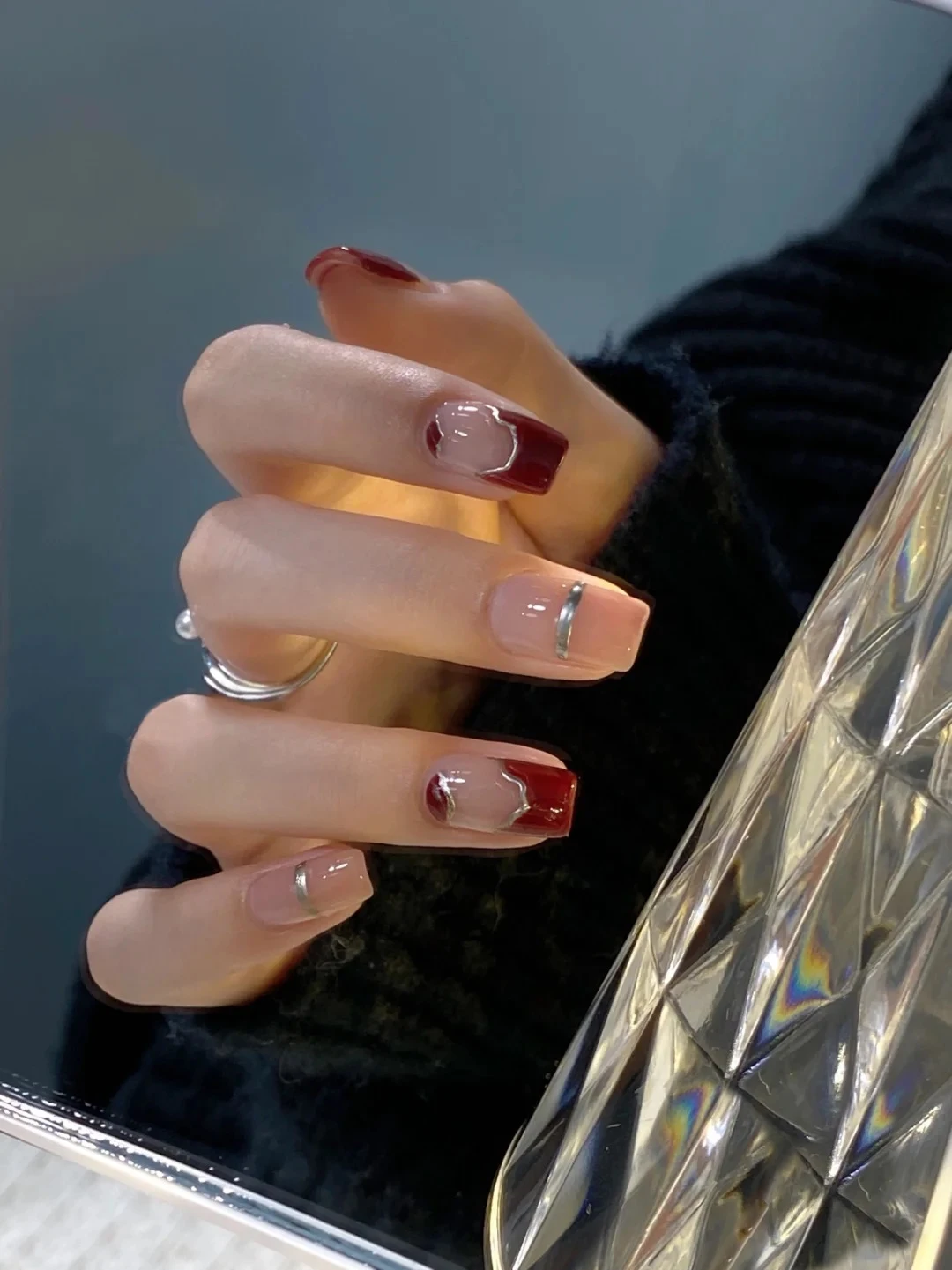 

Joyful Heavy Industry Stamping Irregular Fashion Ins Red Book Popular Nail Sticker Waterproof