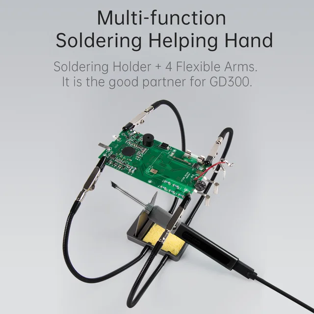 GVDA Portable Soldering Iron Kit 65W Welding Tool Ceramic Heater Welding Solder Rework Station Heat Electric Solder Iron Tips 4