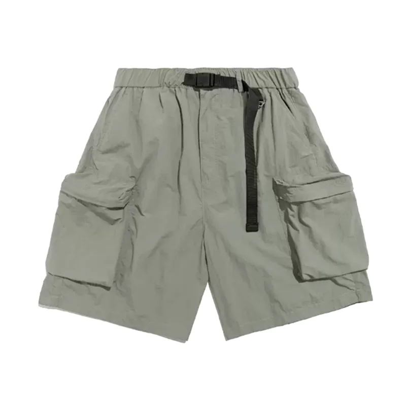 100% Sotton Men's Casual Sports Five-part Pants Work Shorts Summer Retro Large Pockets Wide Pants Gym Shorts