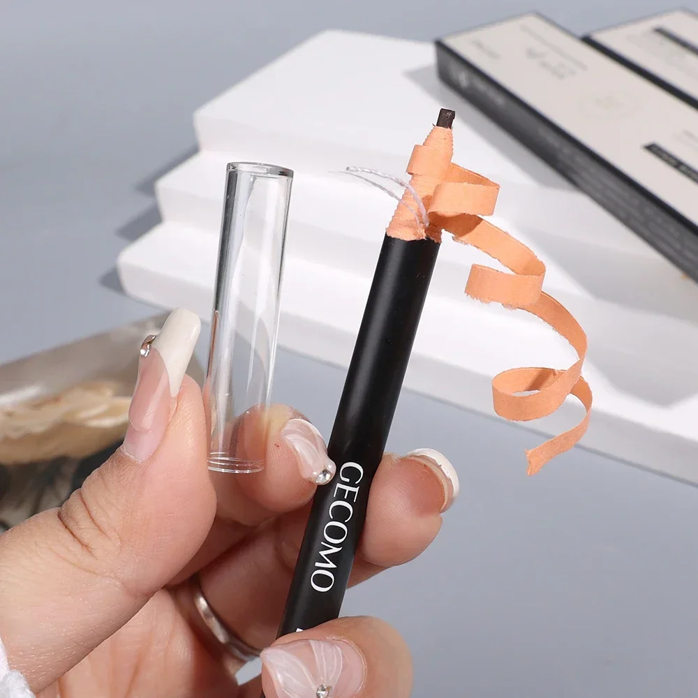 Микроблейдинг карандаш для бровей черный коричневый водостойкий контур форма