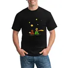 Футболка с изображением Маленького принца Le Petit Prince, Пляжная футболка с изображением звезд, футболка из 100% хлопка с короткими рукавами и принтом