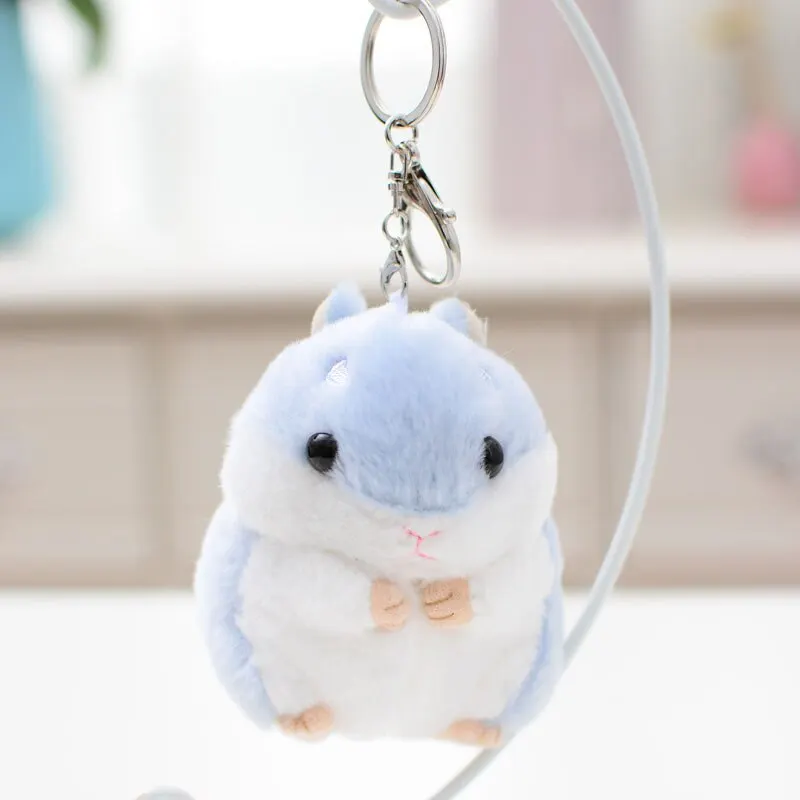 

Anime Children Toys Key Chain Stuffed 10cm Hamster Pendant Kawaii Kids Christmas Baby Gifts Bag Doll Car Accessories