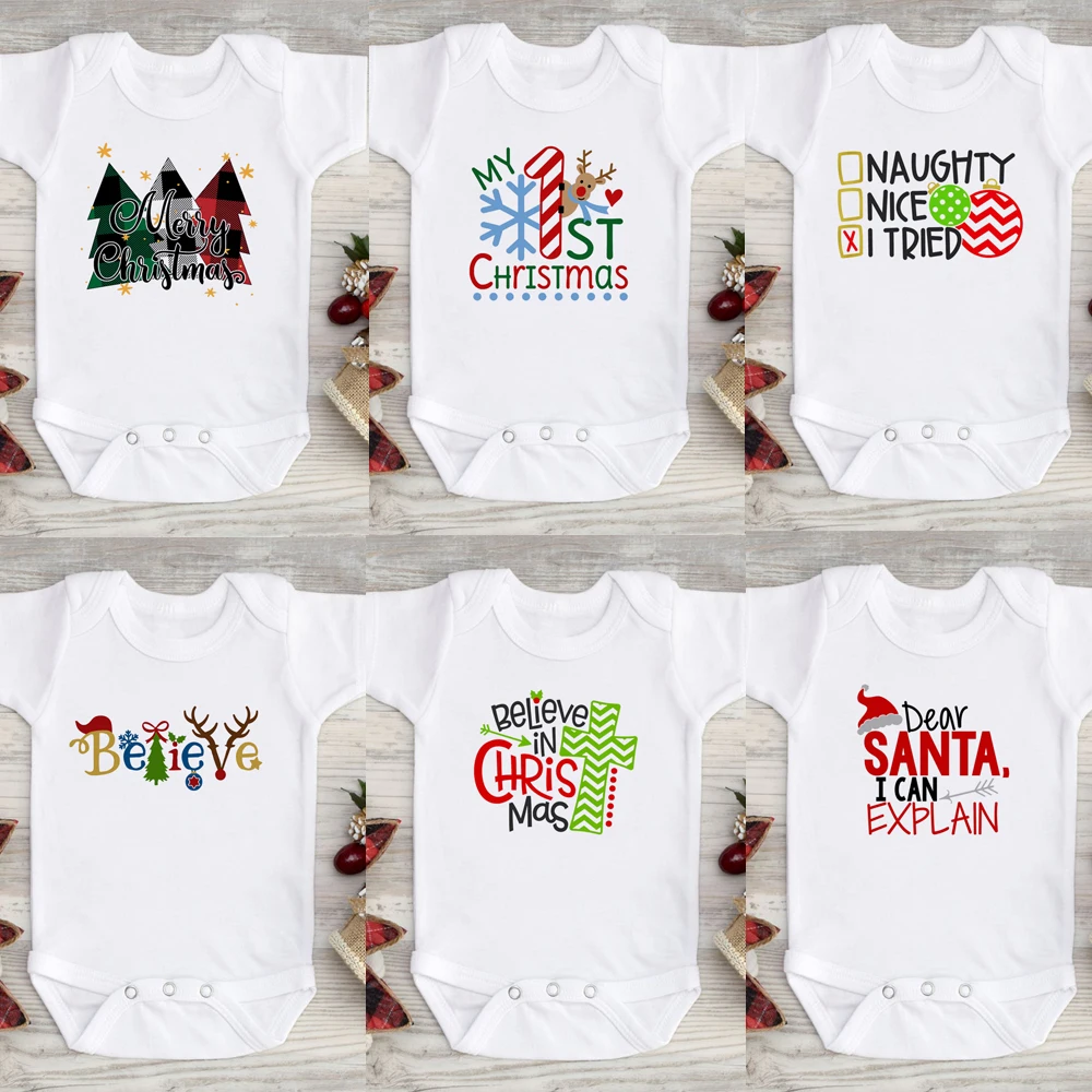 

Merry Christmas Print Baby Girls Clothes Funny Christmas New Born Baby Boy Clothes You Serious Clark Baby Girl Outfit Fashion M