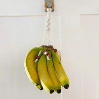 excellent no odor high durability fruit banana hanger diy cotton rope crafts kitchen accessories fruit hanger banana holder