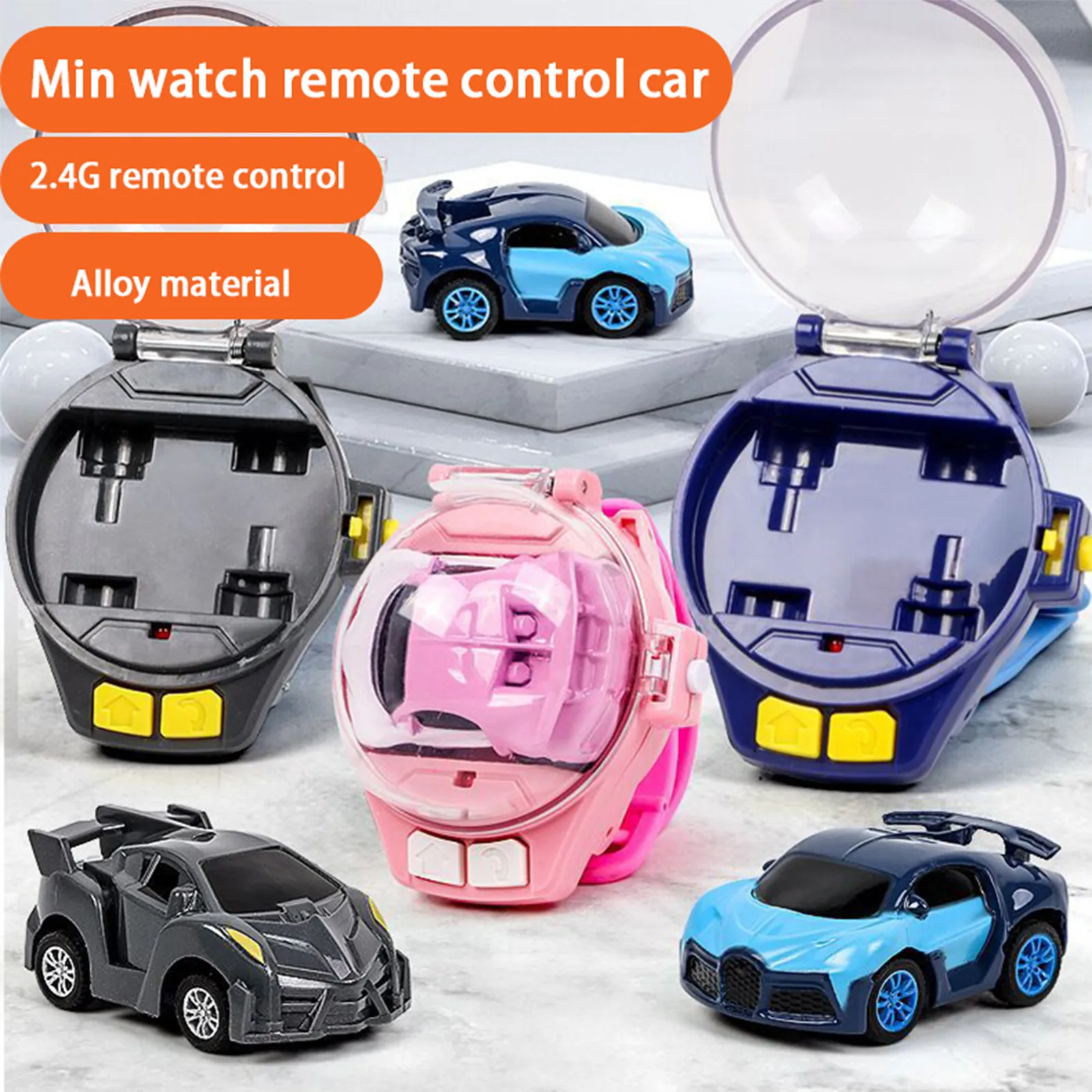 

Wecute 2022 Новый 2,4 ГГц мини-пульт дистанционного управления автомобиль часы игрушки Симпатичные наручные гоночные автомобили часы USB зарядка м...
