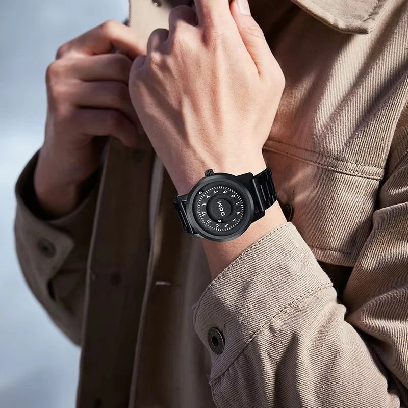 DOM 1769 новые оригинальные вращающиеся мужские часы с магнитной стрелкой модные