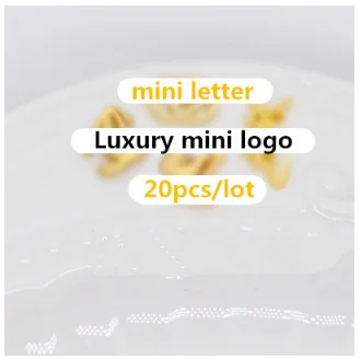 

Free Shipping 20pcs/lot small Luxury logo BJD blyth Doll accessories miniature mini letter for shoes bag belt for barbie
