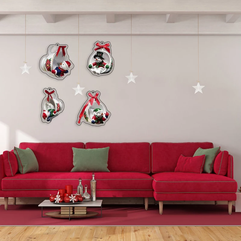 

Фон для фотографирования с изображением кошки и снеговика