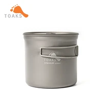 toaks pure titanium pot 1100 lh cup ultralight outdoor camping equipment mug with lid and foldable handle tableware 1100ml 136g