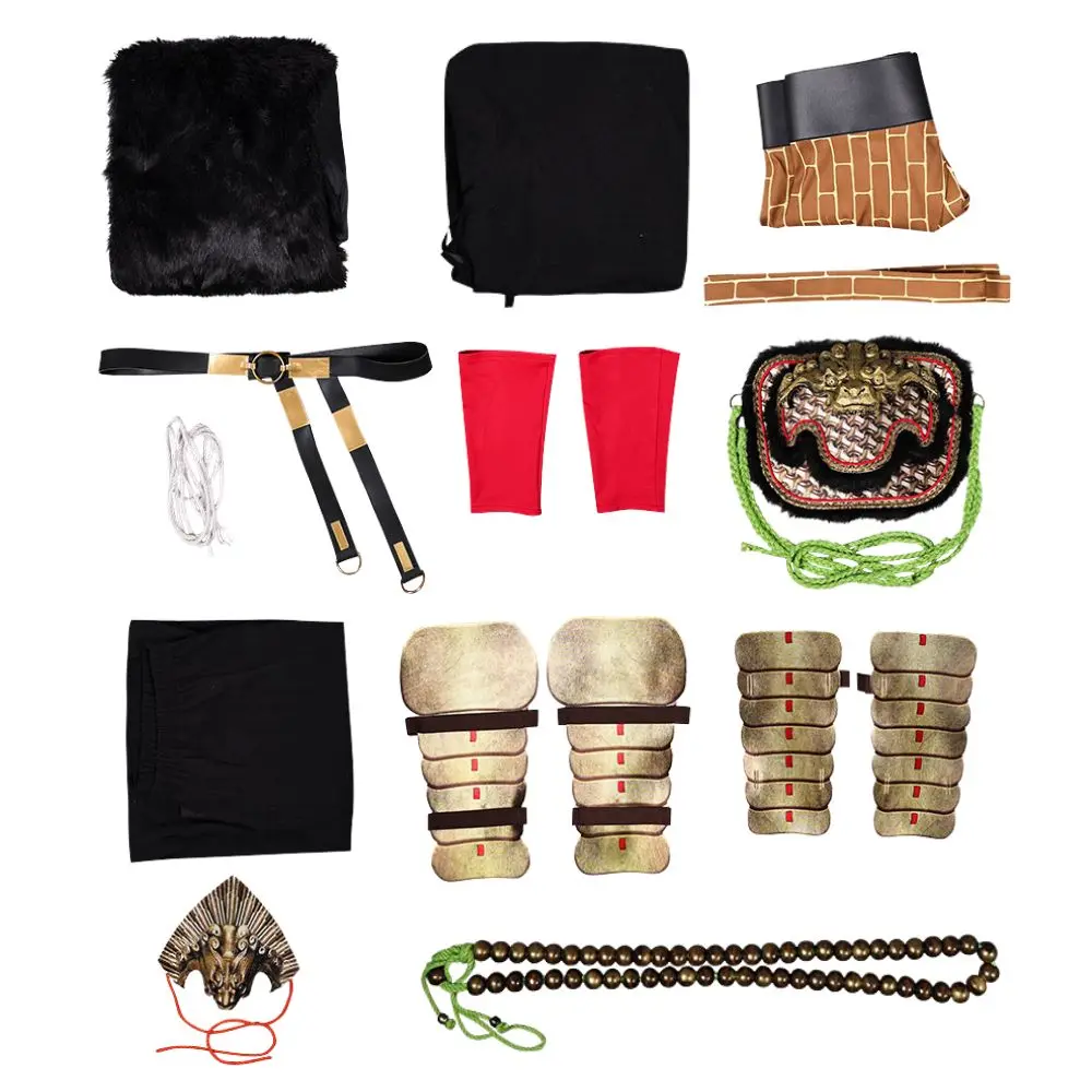 Черный миф Wukong Косплей Костюм Маскировка для мужчин Одежда Fantasia Аниме Игровые