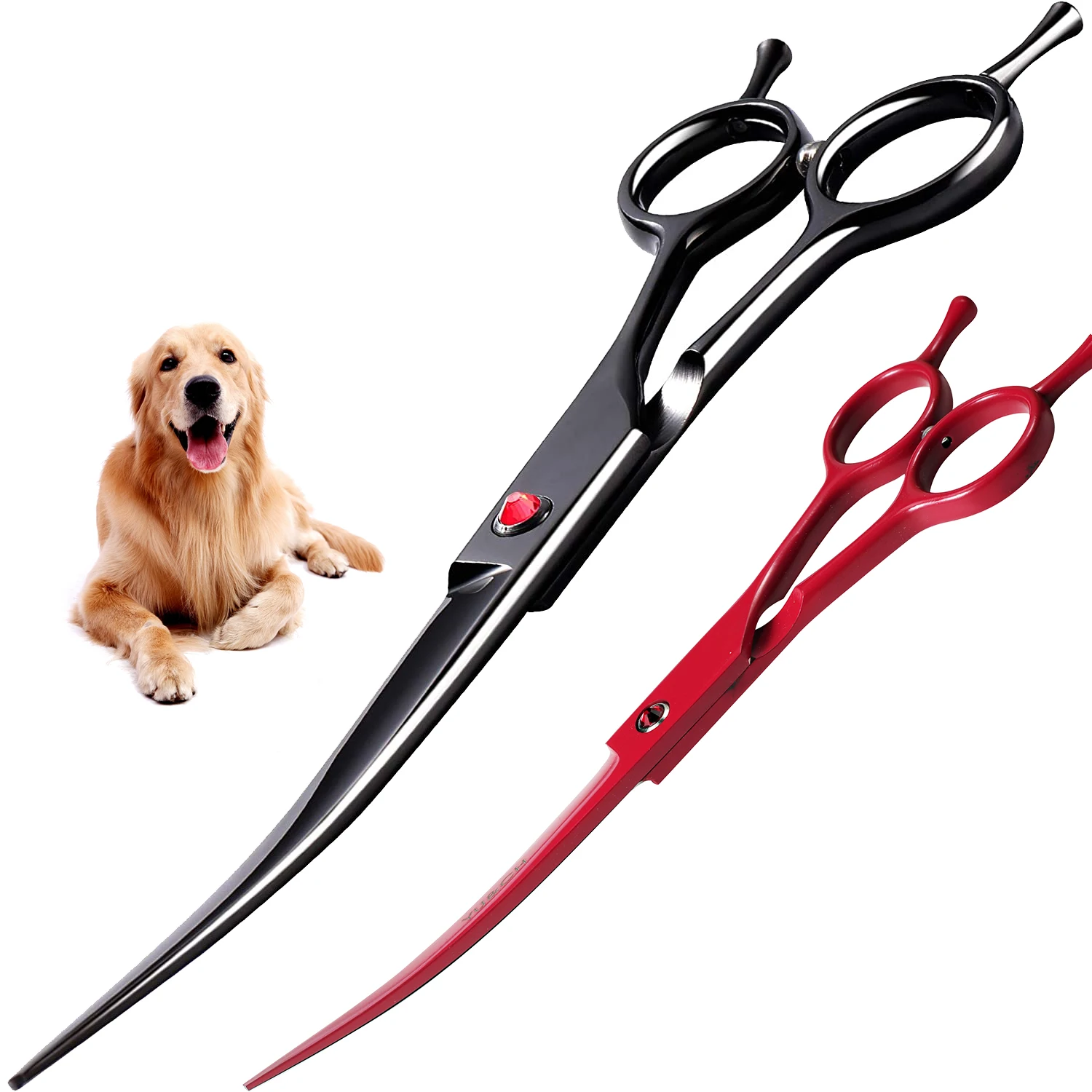 

Hair Grooming Pet Shears Stainless Animal Scissors Pets Available Curved Hand Scissors Cutting Dog Portable Scissors Both Steel