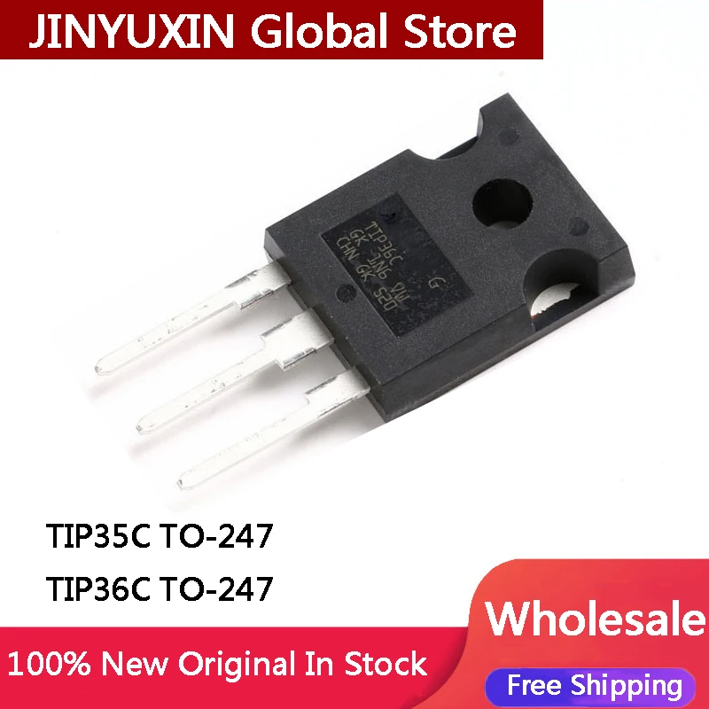 10PCS New TIP35C TIP35 TIP36C TIP36 TO-247 25A 100V NPN Darlington Power Transistor In Stock Wholesale |