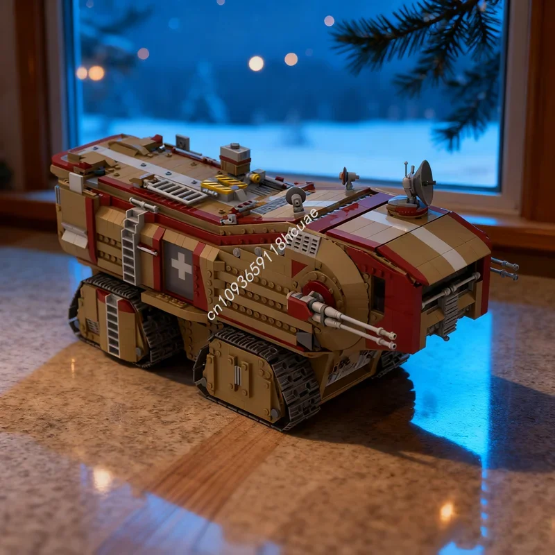 Фото 2584 детали MOC: Модель звездолета-пескокатера «Бехемот» для сборки, конструктор, подарки на День рождения и праздники №1
