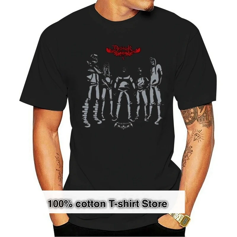 

Men t shirt Fashion Dethklok Metalocalypse Animated Cartoon Black O Neck Shirt Tees t-shirt women