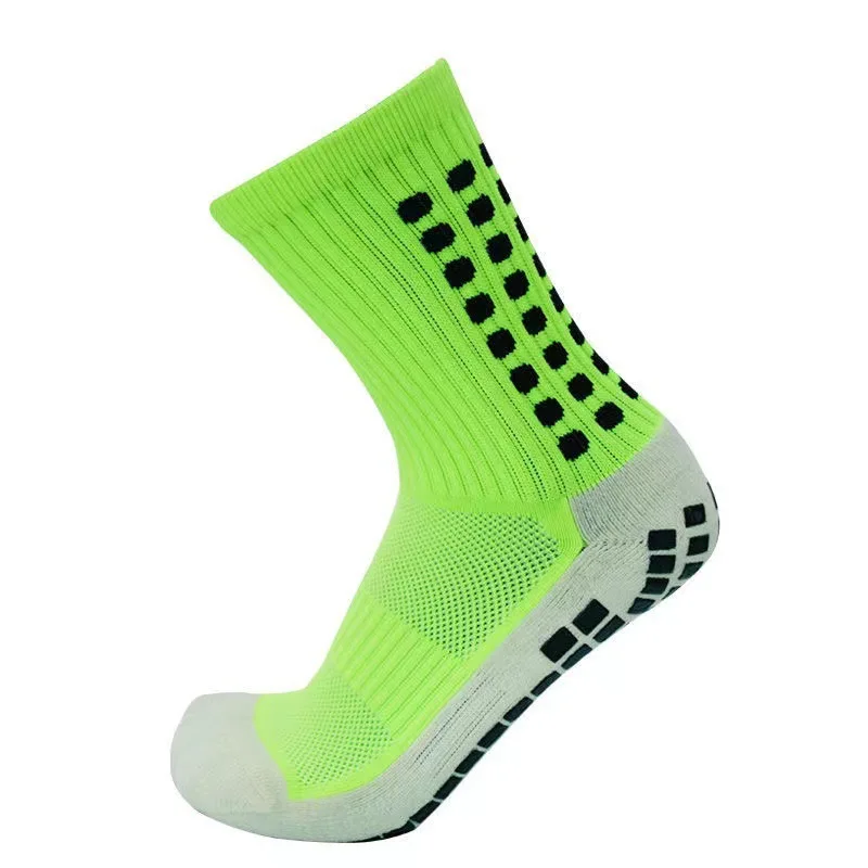 1Pair High Quality New Football Socks Men and Women Sports Socks Non-slip Silicone Bottom Soccer Basketball Grip Socks