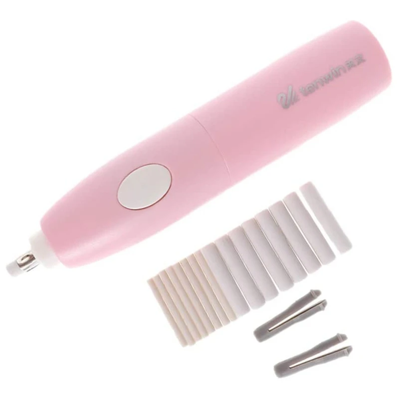 Электрический ластик на батарейках с 16 запасными листами художественной