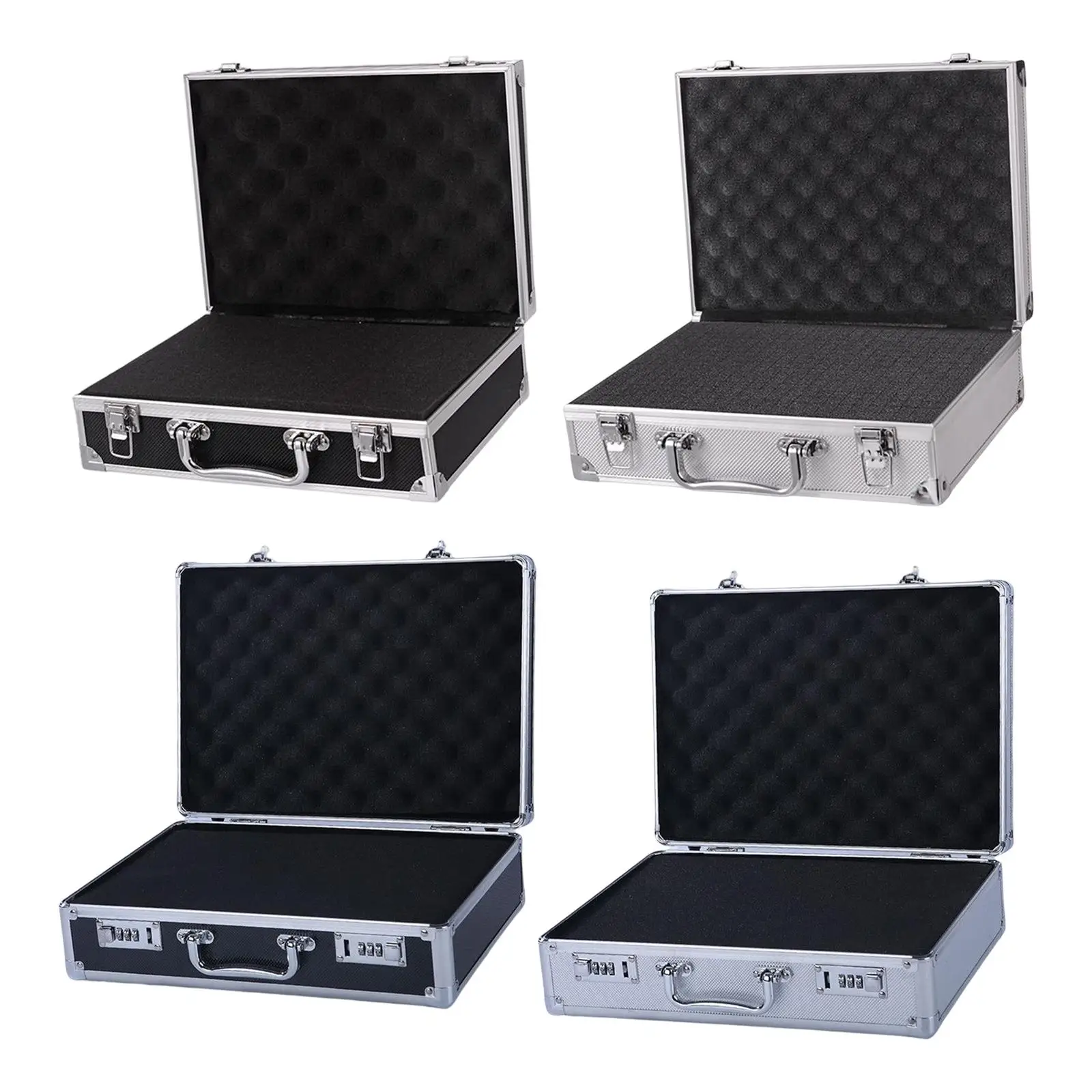 

Aluminum Alloy Toolbox Multipurpose quipments Instrument Suitcase Portable File Storage Box Carrying Case