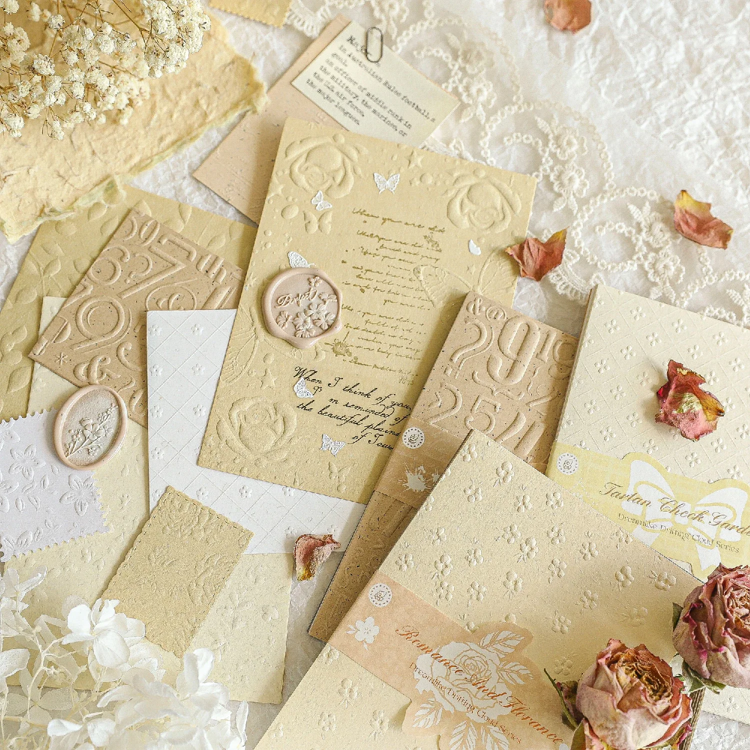 10 шт. рельефный материал бумага для коллажа эстетика ручной работы сделай сам