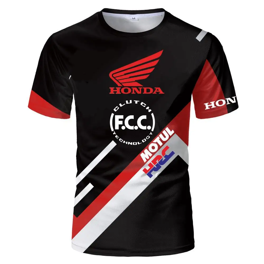 Hot Motorcycle T-Shirts Honda HRC Racing Car 3D Print Fashion Men Women Sports Casual Round neck T Shirt Oversized Tees Tops |