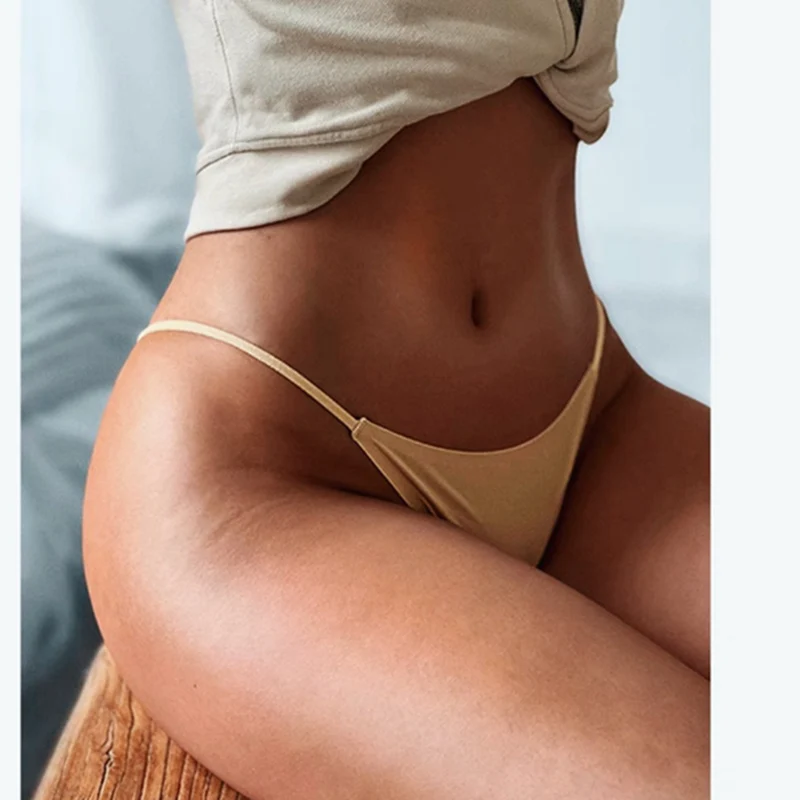 

Женское бесследное сексуальное однотонное нижнее белье для йоги с низкой талией