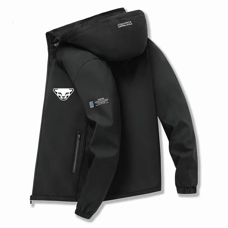 

Новинка 2023, мужская куртка с капюшоном и принтом DYNAFIT, Высококачественная однотонная дышащая мужская Большая искусственная кожа