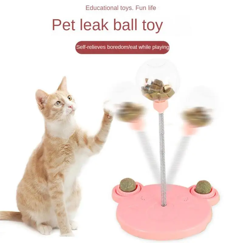 

1pc Cat Puzzle Leaking Food Ball Interactive Treat Leaking Toy Small Dogs Slow Dog Catnip Slow Feeder Pet Products Accessories