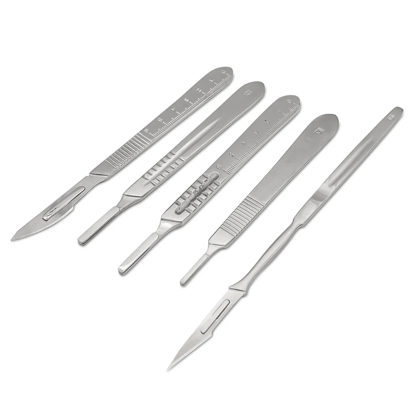 Medical Stainless Steel Surgical Handle No. 3, No. 4 Pet Scalpel