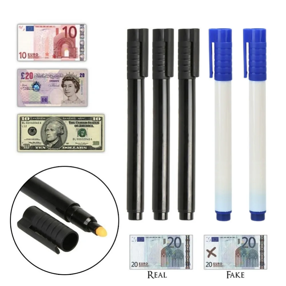 1/2/3Pcs Money Checker Counter Pen Fake Banknote Marker Ink Currency Tester Water-based Checking Tools Marker for Bank Detector