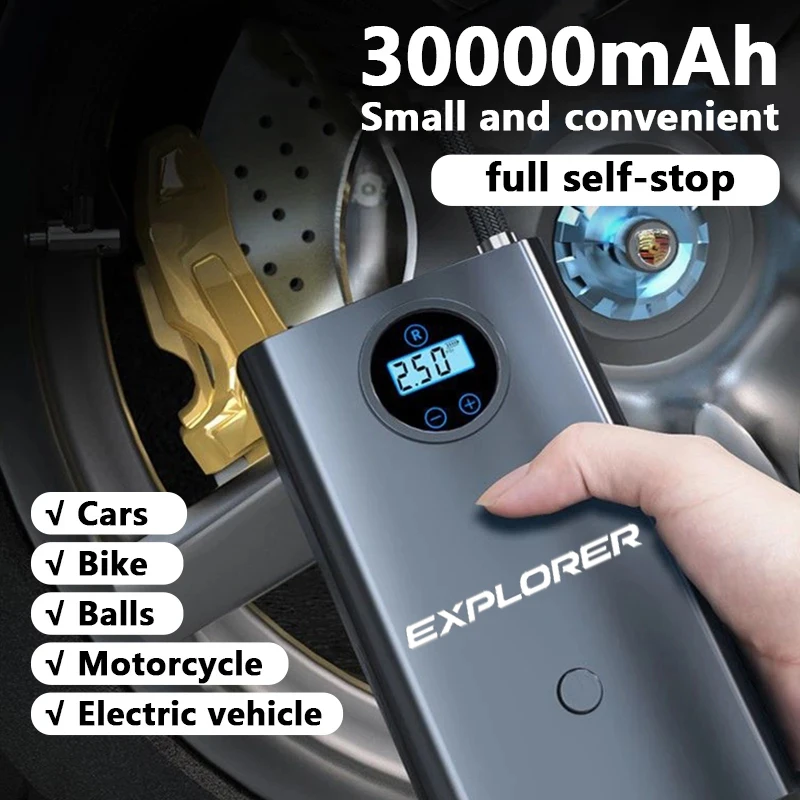 

Car Wireless Air Pump Mini Portable Air Compressor 150PSI Tire Inflator for Ford Explorer Auto Accessories