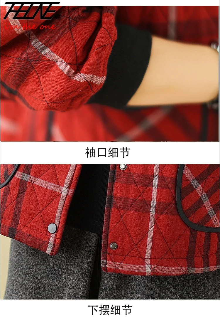 Модные зимние парки для женщин куртки клетчатые винтажные базовые повседневные