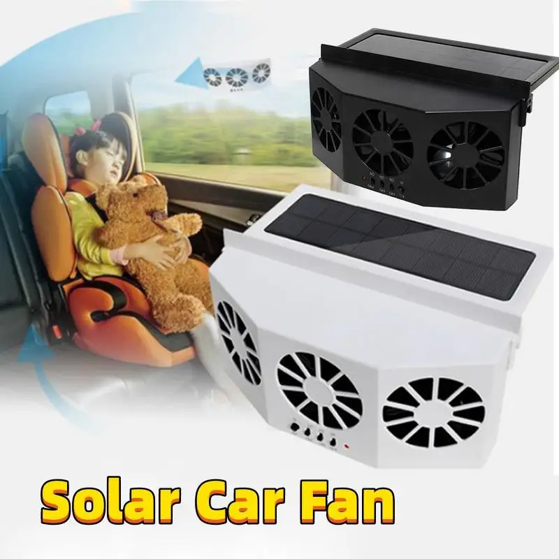 

Car Fan Solar Window Sun Powered Car Auto Air Vent Cool Cooling System Radiator Fan Cooling Fan Energy Saving Car Styling Cooler