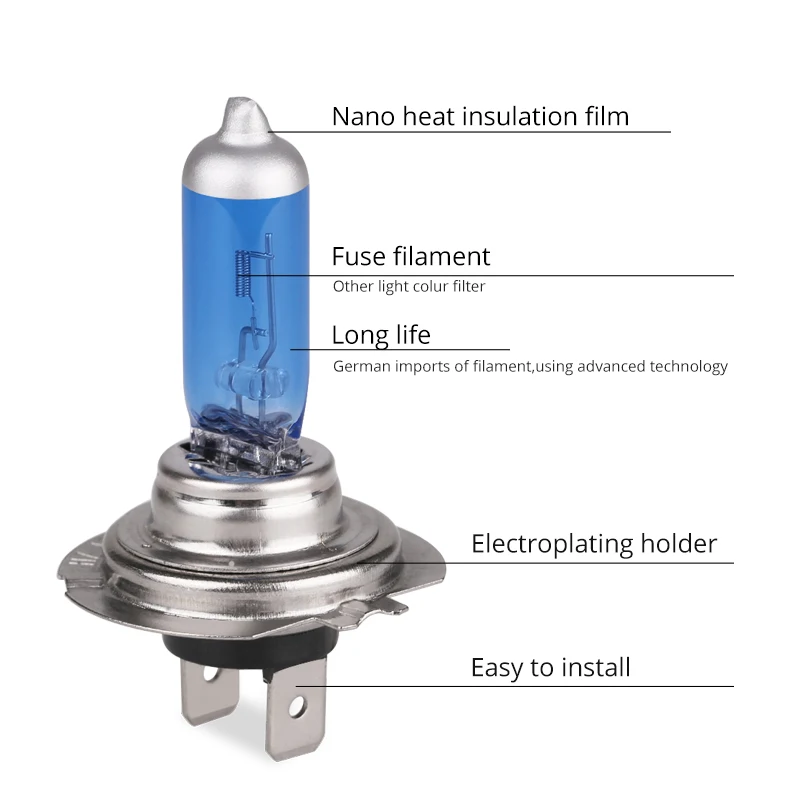 ADPOW H8 55W Super White 6000K 12V Fog Lights Halogen Bulb Car Golden Yellow 4300k Headlight Lamp Driving Light Styling - купить по